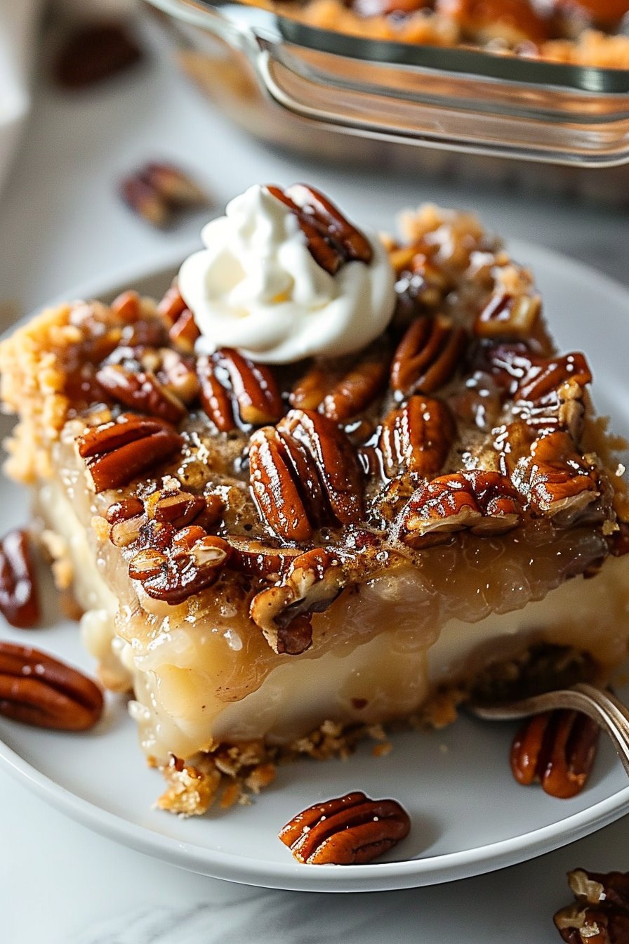 Indulgent Pecan Pie Dump Cake That Will Wow Your Guests serving