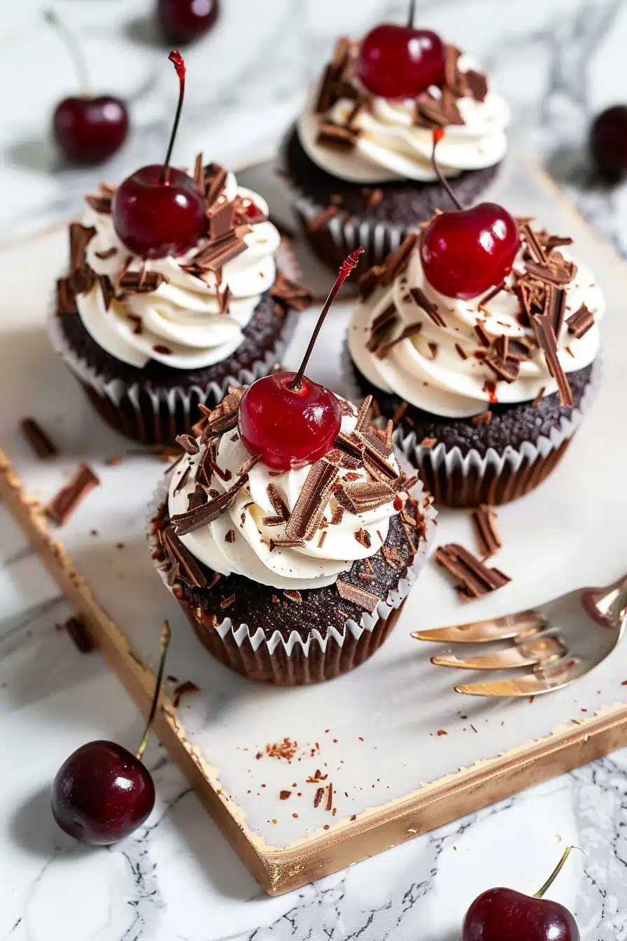 Black Forest Cupcakes serving