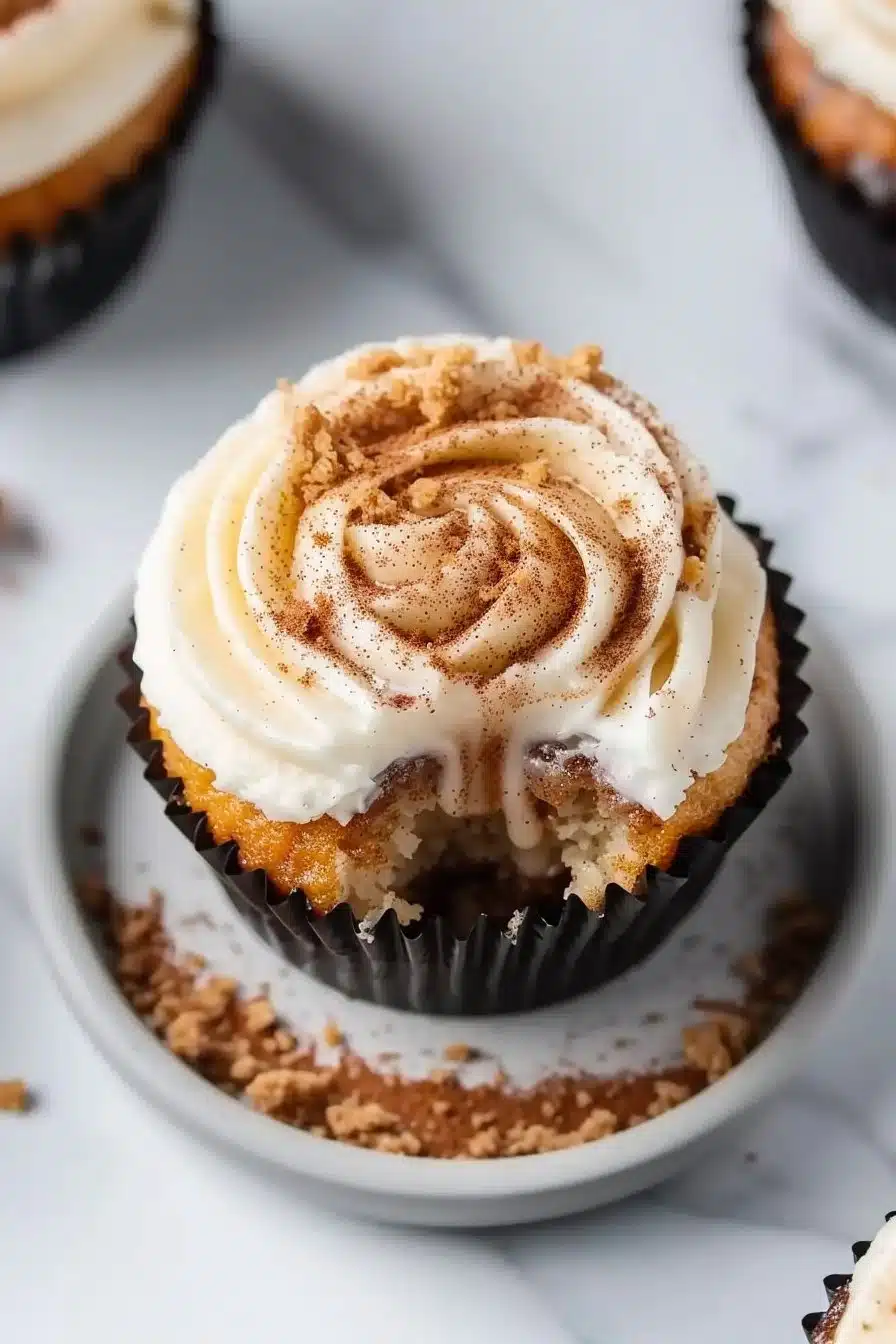 Cinnamon Roll Cupcakes serving image