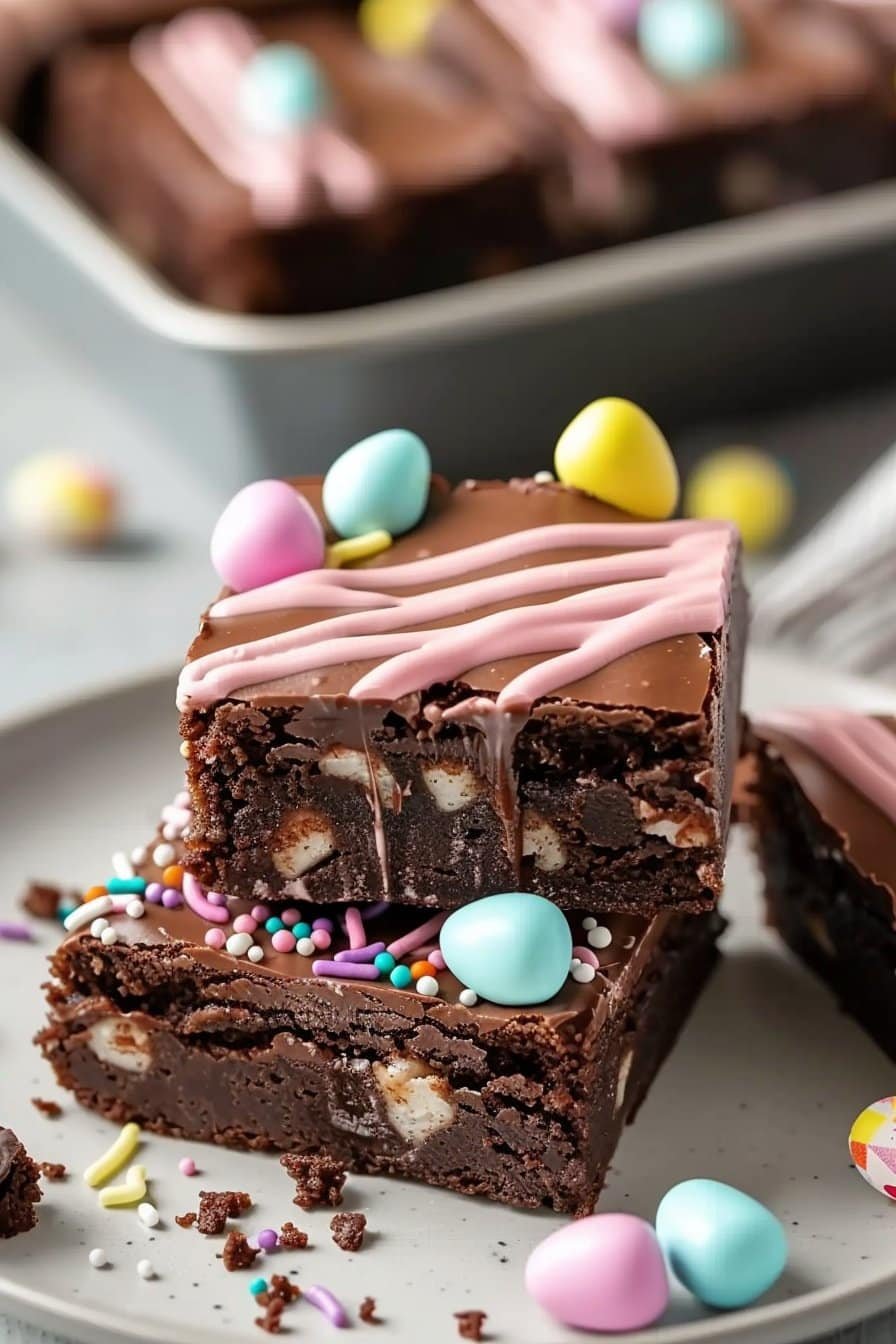 Easter Brownies serving image