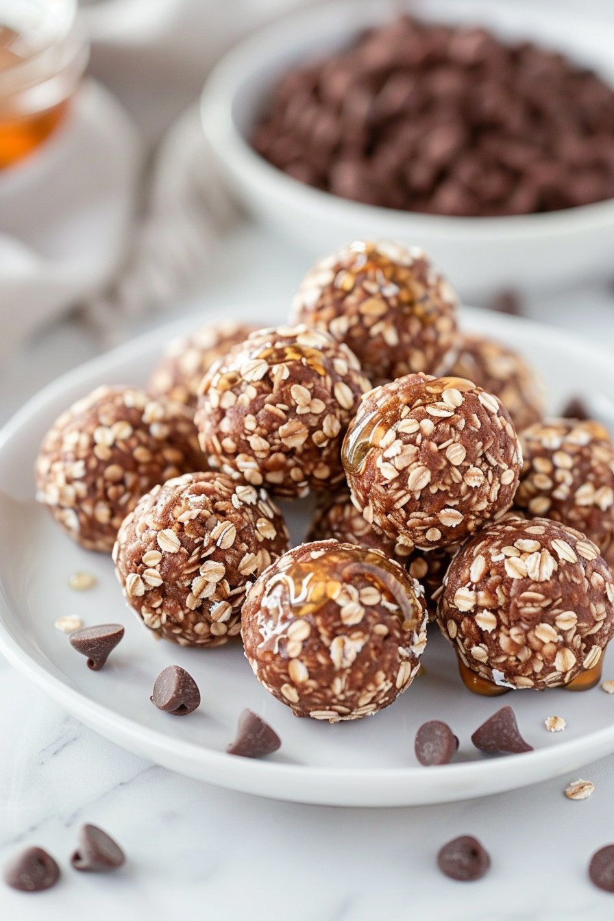 No-Bake Peanut Butter Energy Bites serving image