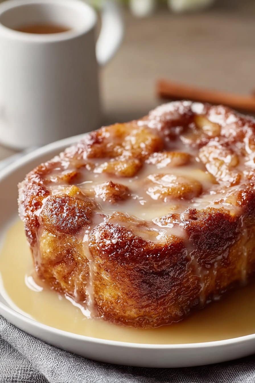 Sweet Apple Fritter Cake serving