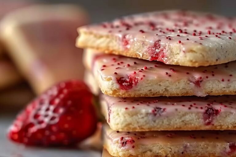 Strawberry Shortbread Cookies featured