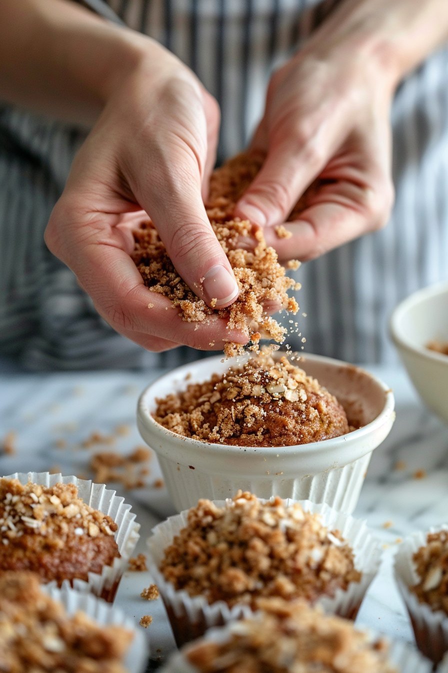 Coffee Cake Muffins with Crumble Magic process image