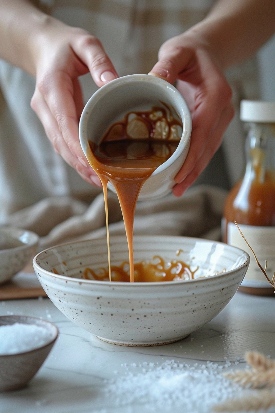 Salted Caramel Cake process image