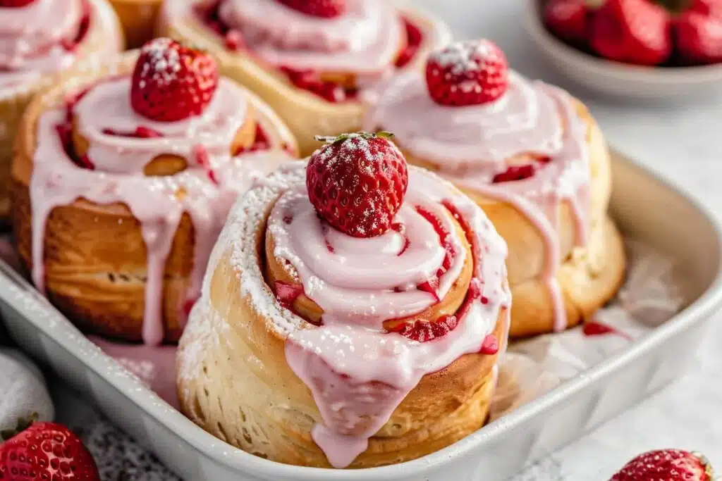 Strawberry Cinnamon Rolls featured image