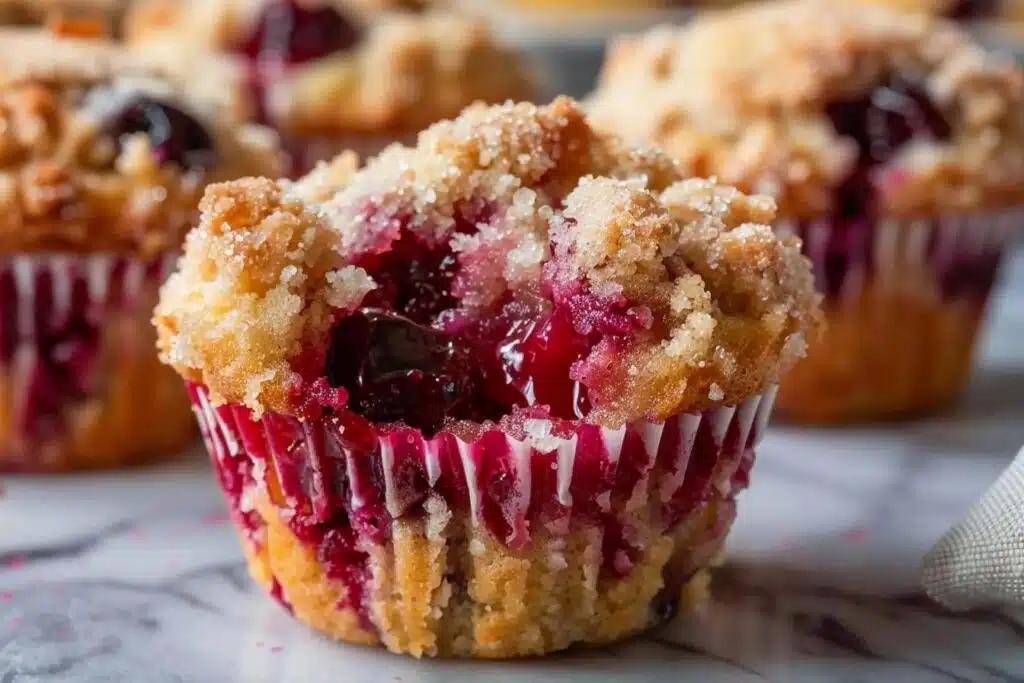 Cherry Cobbler Muffins Delightful featured image
