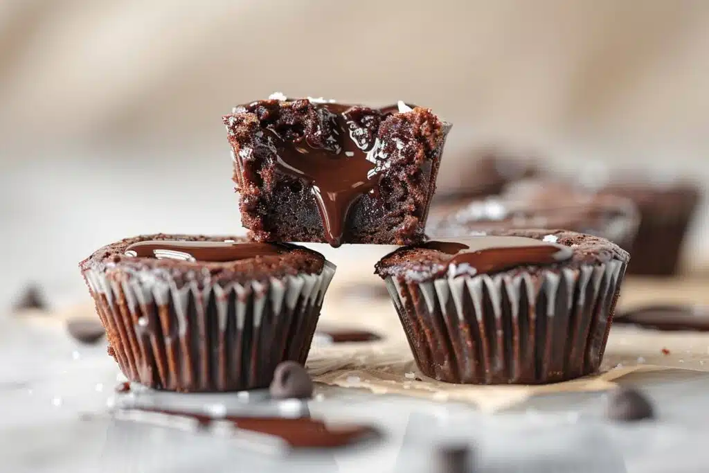 Chocolate Lava Brownie Bites - Vigome featured