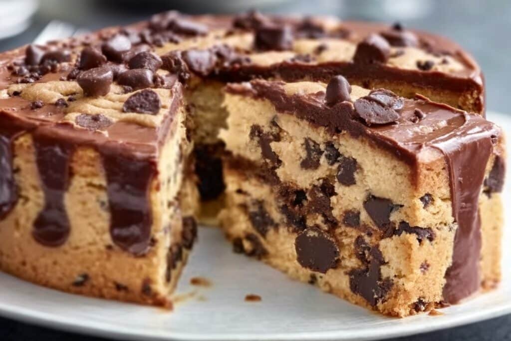 Cookie Dough Cake featured