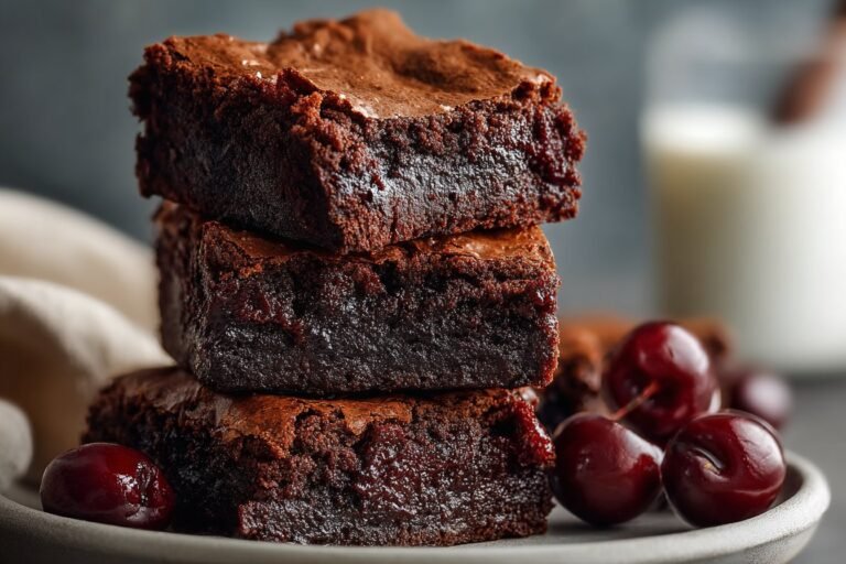 Roasted Chocolate Cherry Brownies featured