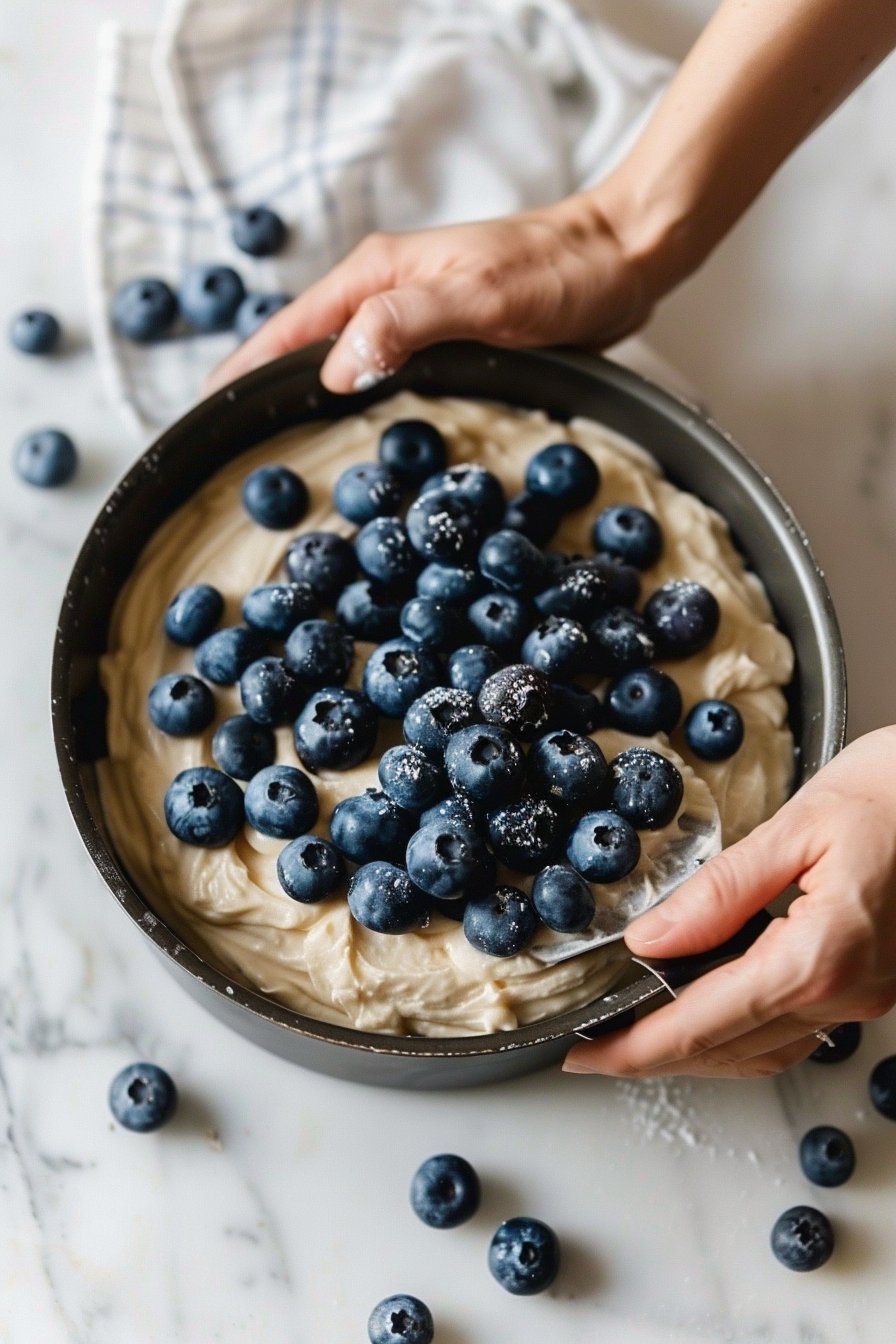Best Homemade Blueberry Upside Down Cake instructions process