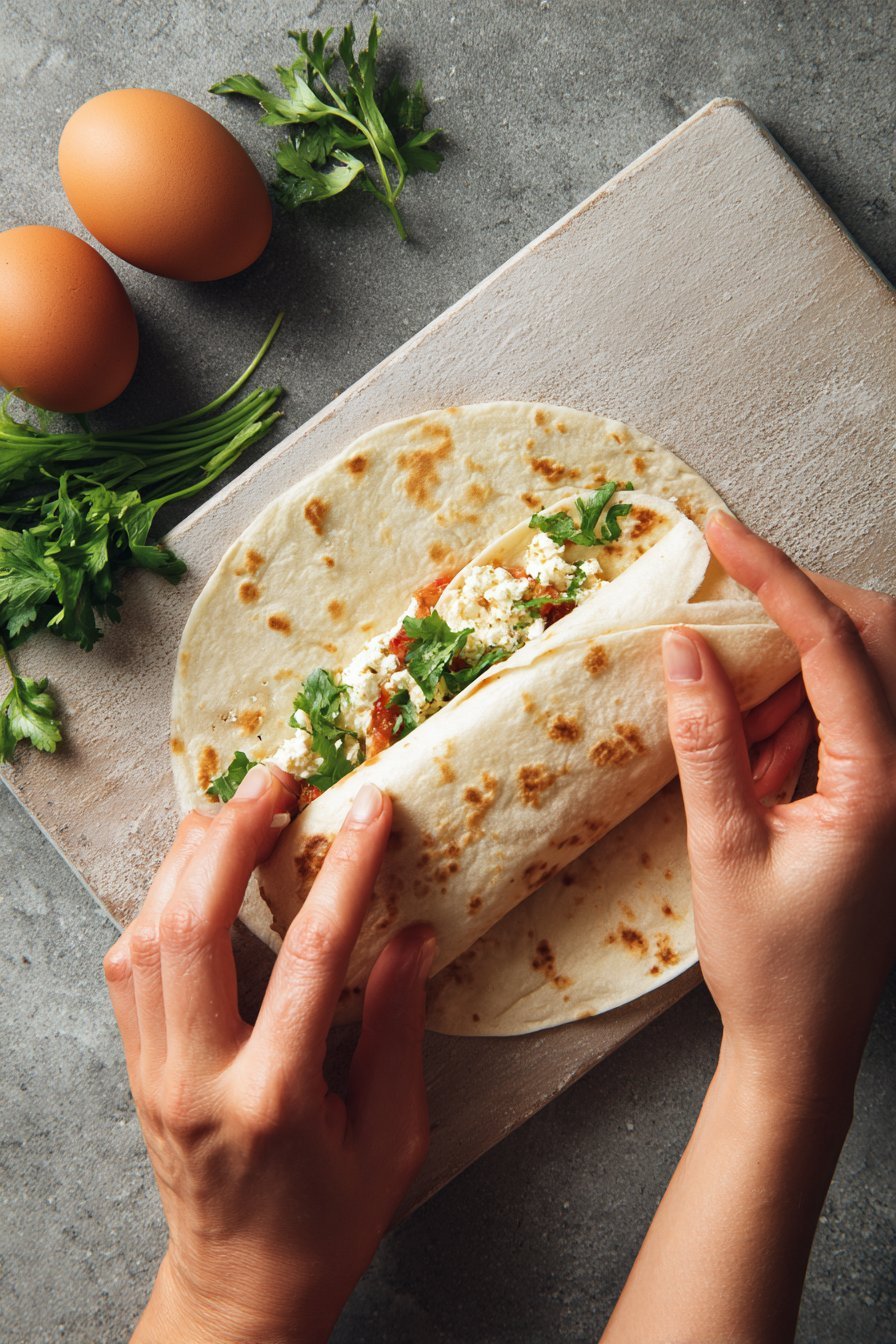 Cottage Cheese Wraps instructions process