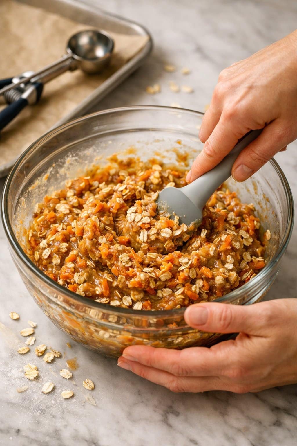 Low Calorie 4 Ingredient Carrot Cake Cookies process image