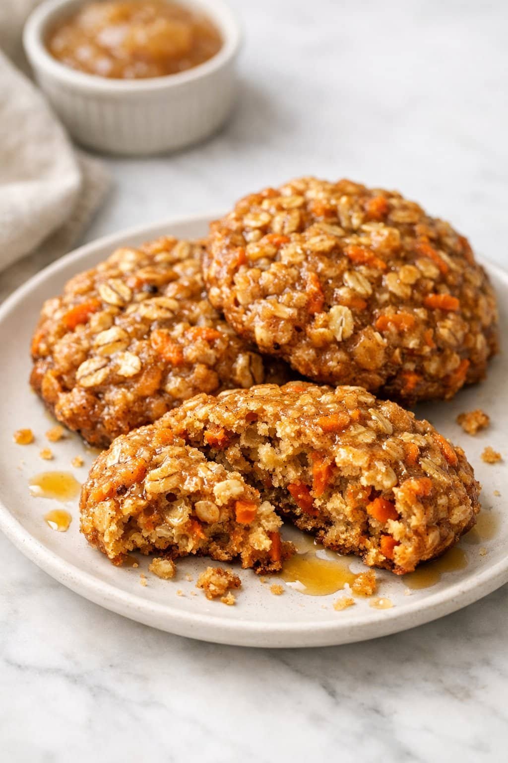 Low Calorie 4 Ingredient Carrot Cake Cookies serving image