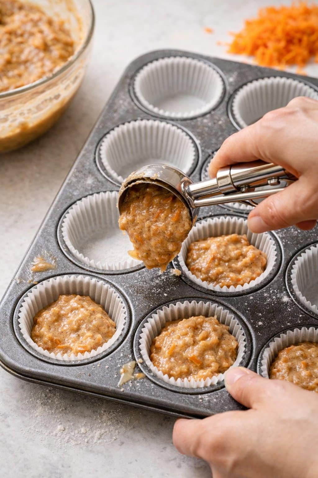 Carrot Cake Cupcakes process image