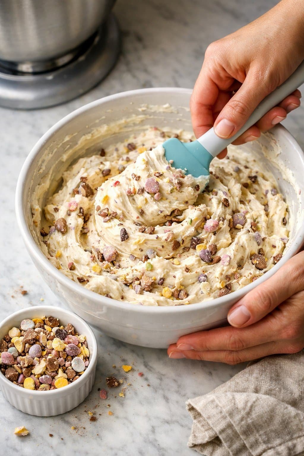 Cadbury Mini Eggs Dip process image