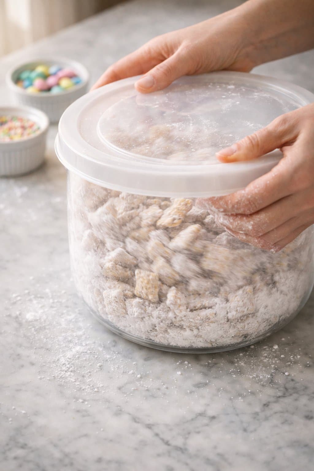 Easter Bunny Chow process image