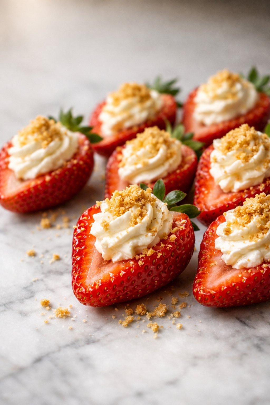 Cheesecake Deviled Strawberries serving image