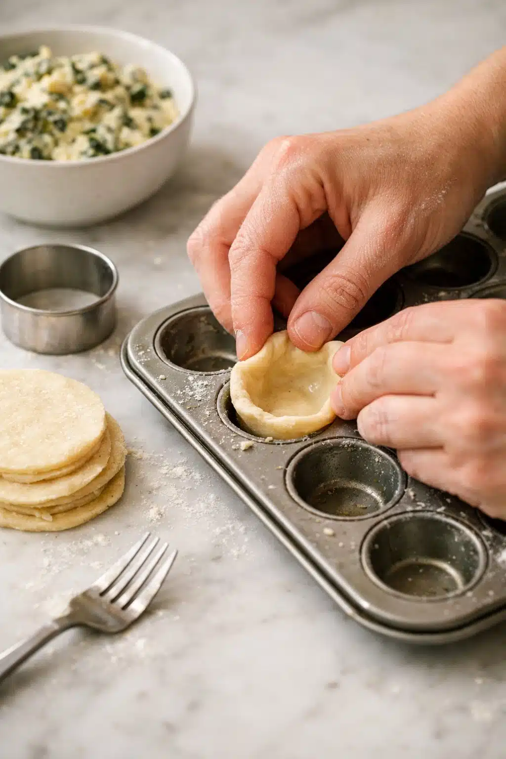 Easter Bunny Crescent Bites process image