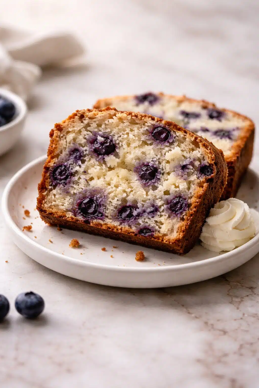 Blueberry Cream Cheese Bread serving image
