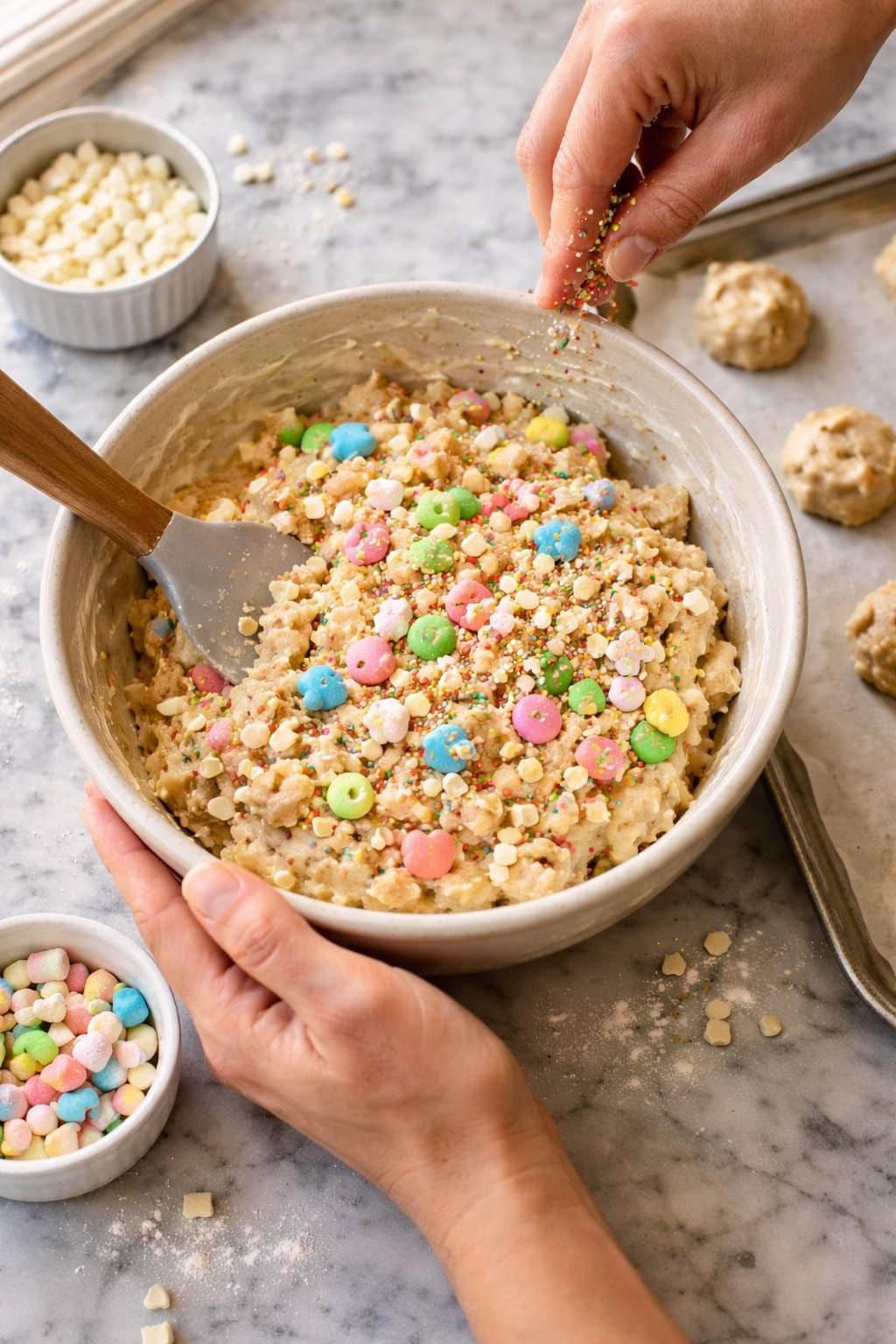 Lucky Charms Cookies process image