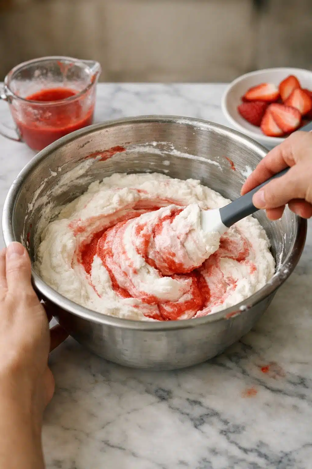 Easy Fresh Strawberry Mousse serving image