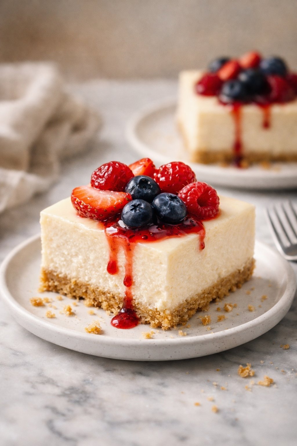 Sugar-Free Cheesecake Bars – A Guilt-Free Treat! serving image