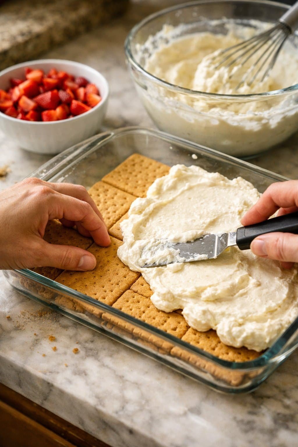 No Bake Icebox Cake process image