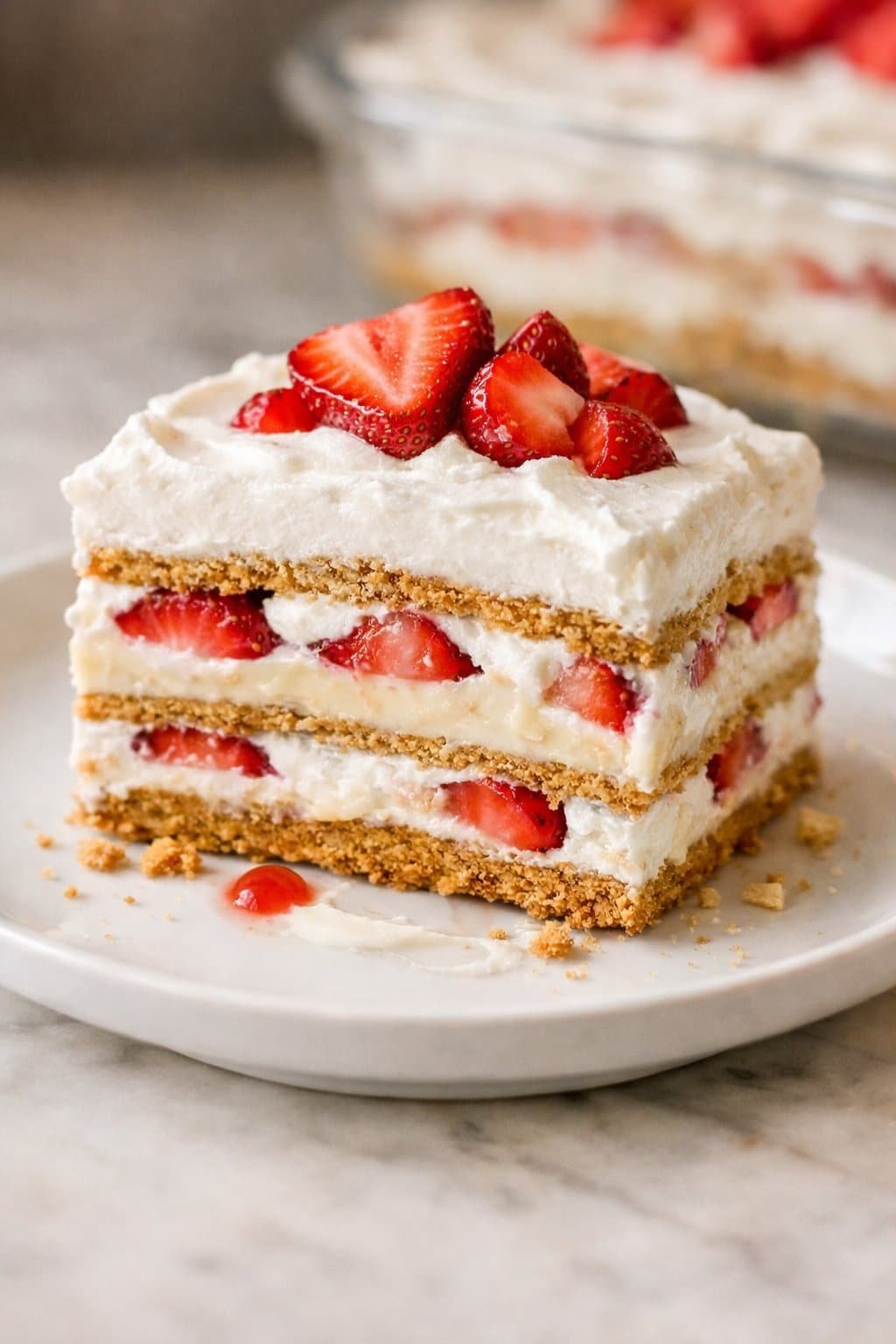 No Bake Icebox Cake serving image