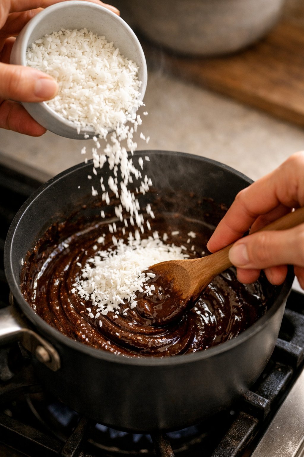 Paleo, Keto, & Sugar Free No Bake Cookies process image