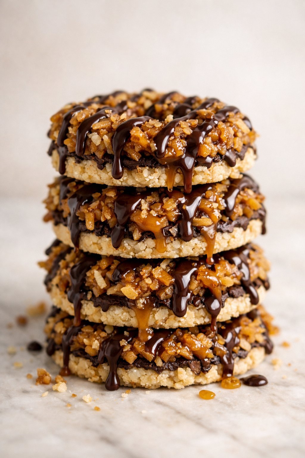 Easy No-Bake Samoa Cookies serving image