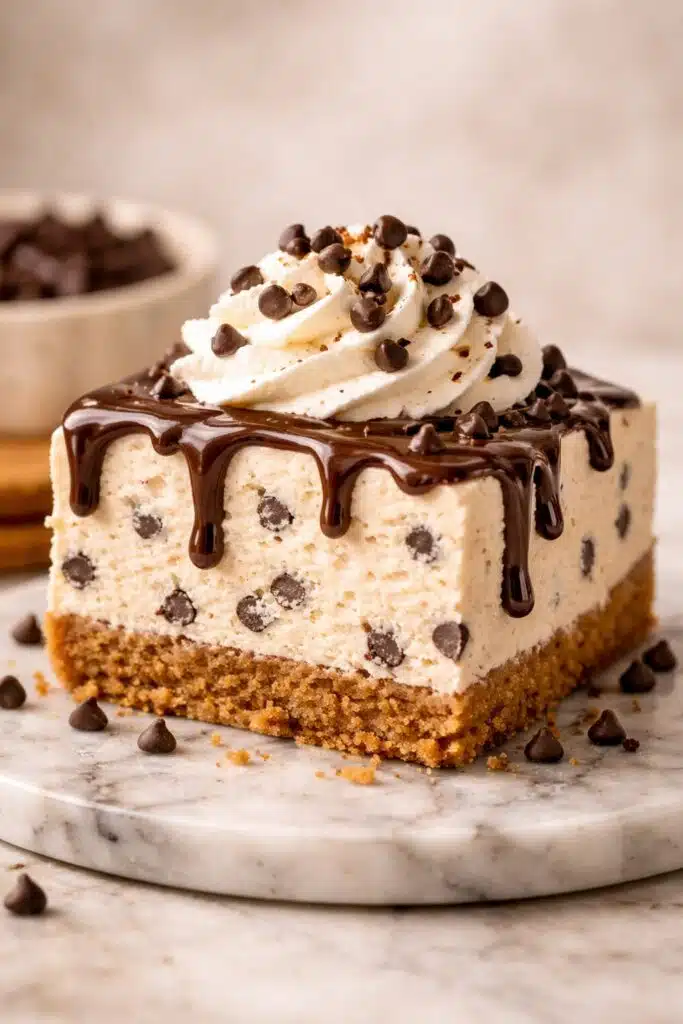 Chocolate Chip No Bake Cheesecake featured image