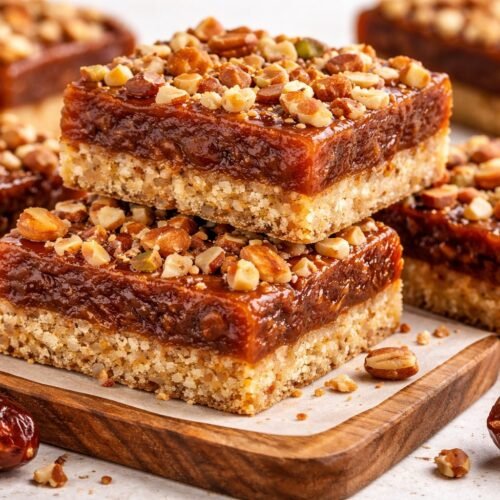 No-Bake Date Bars recipe card image