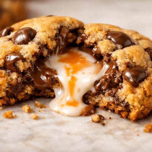 Bakery-Style Oven-Baked Creme Egg Stuffed Cookies 4 Creme Egg Stuffed Cookies featured image