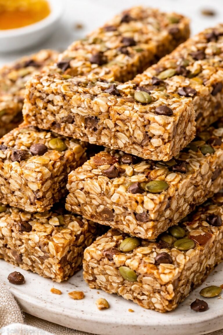 Healthy Chewy Granola Bars with Oats, Seeds &amp; Honey featured image