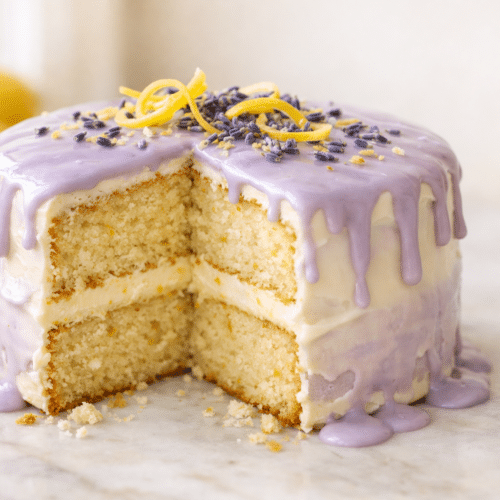 Bakery-Style Oven-Baked Lemon Lavender Cake Recipe 4 Lemon Lavender Cake featured image