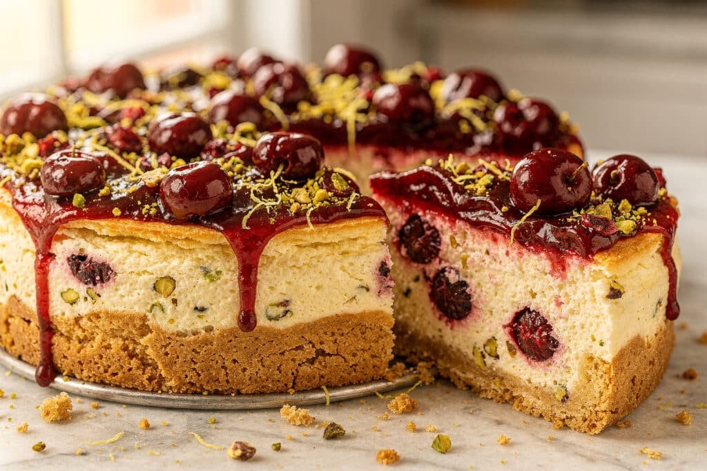 Luscious Lemon-Lime Cherry Pistachio Cheesecake featured image