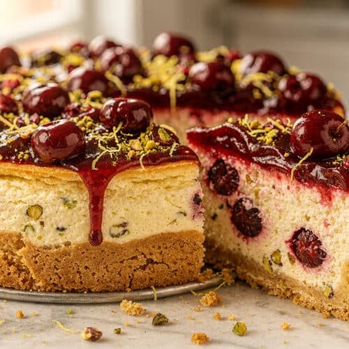Luscious Lemon-Lime Cherry Pistachio Cheesecake featured image