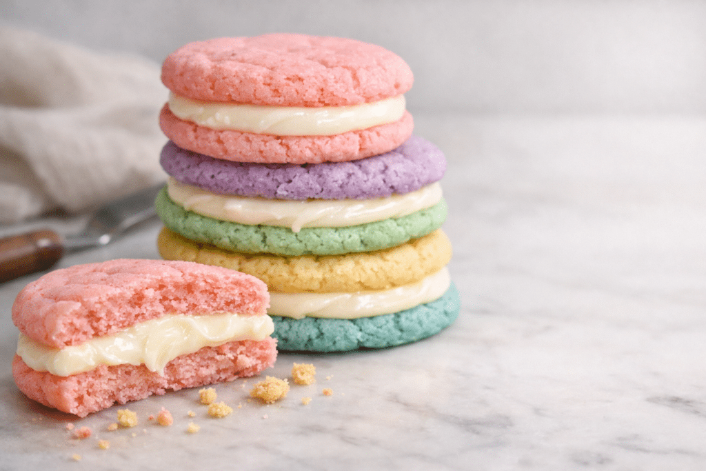 Pastel Sugar Cookie Sandwiches featured image