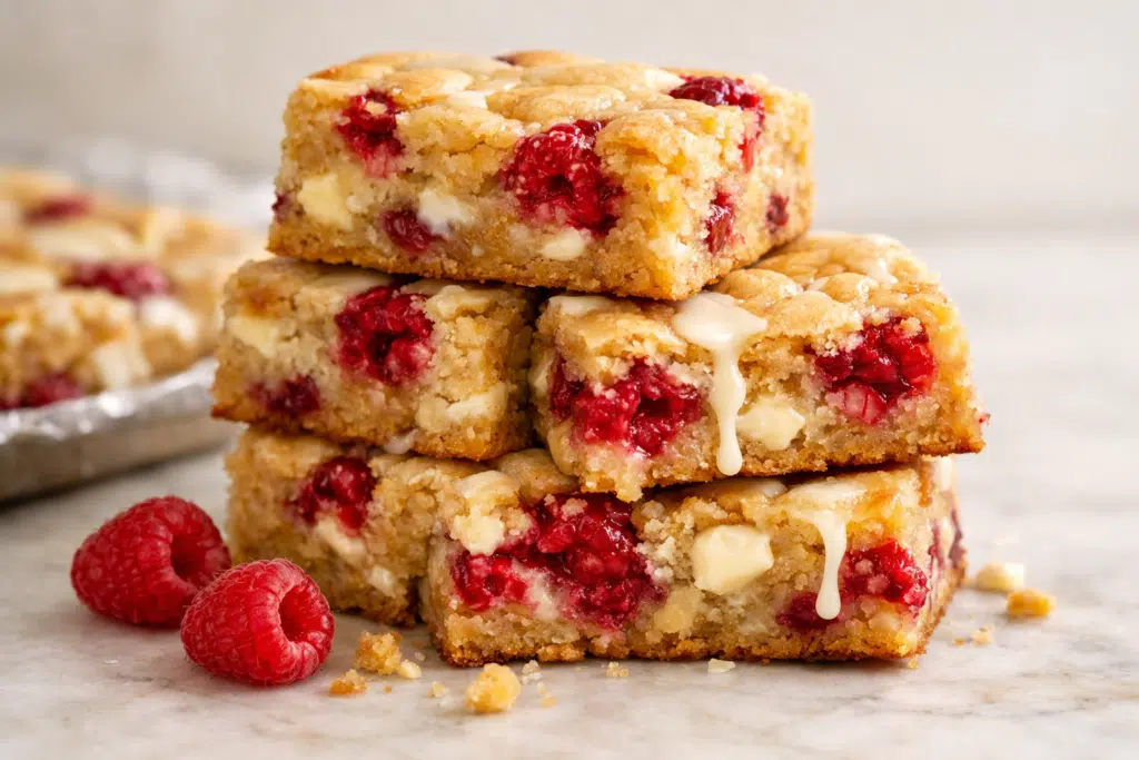 Raspberry White Chocolate Brownies (Blondies) featured image