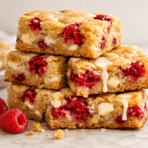 Raspberry White Chocolate Brownies (Blondies) featured image