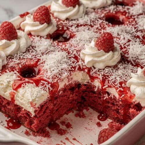 Raspberry Zinger Poke Cake featured image