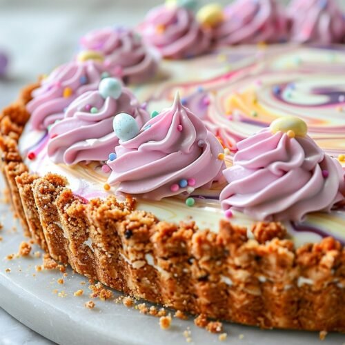 Easter Swirl Pie – A No-Bake Pastel Dessert recipe card