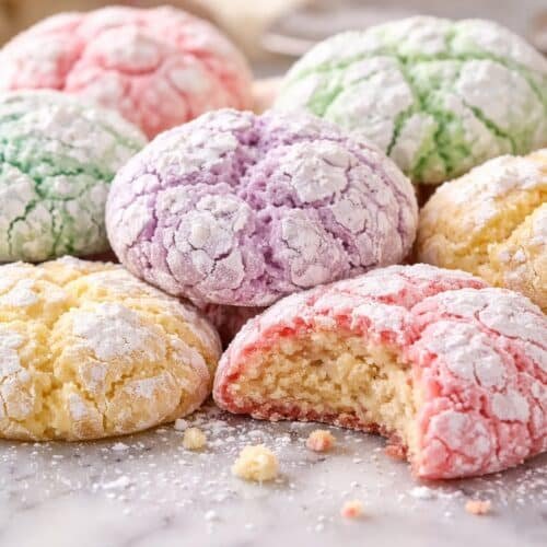 Springtime Crinkle Cookies recipe card