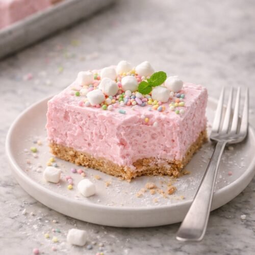 Bubblegum Cloud Slice Dessert: A Sweet Indulgence recipe card