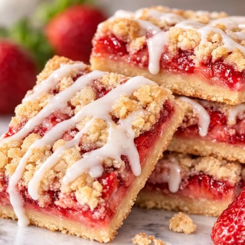 Strawberry Shortcake Bars recipe card