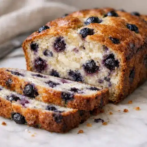 Blueberry Cream Cheese Bread recipe card