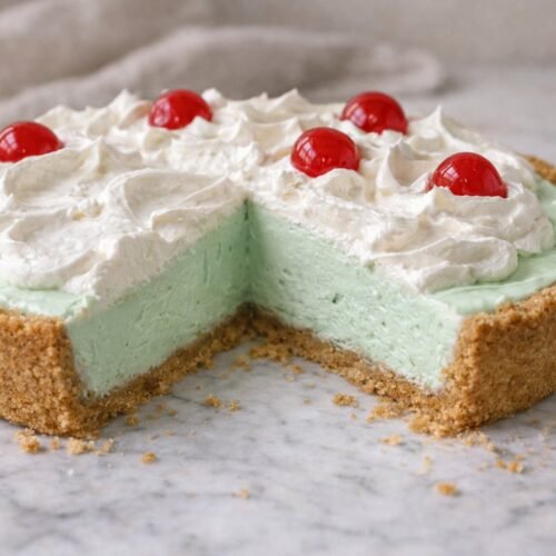 Shamrock Shake Pie recipe card