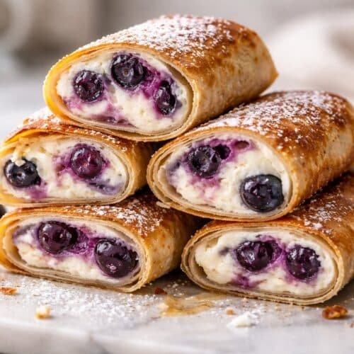Crispy Keto Blueberry Cream Rolls for Guilt-Free Indulgence recipe card