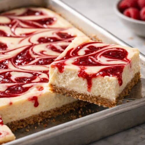 Raspberry Swirl Cheesecake recipe card